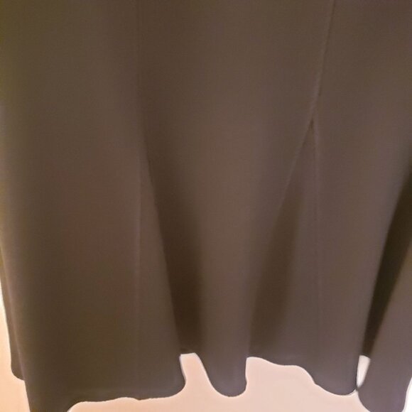 Eileen Fisher Elegant Black Knit Wool Blend Trumpet Hem Maxi Skirt Size L EUC - Picture 5 of 9